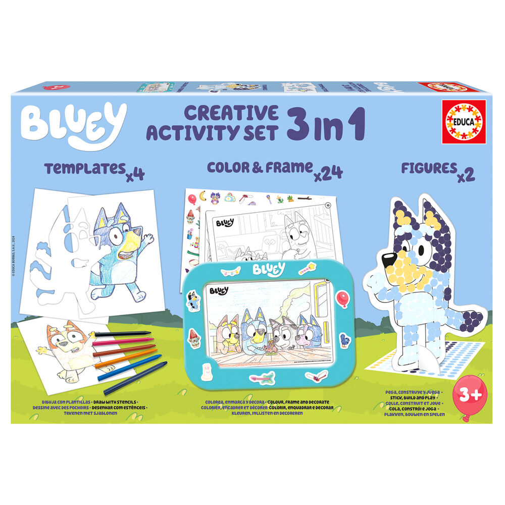 Creative sets 3 in 1, Educa, Bluey