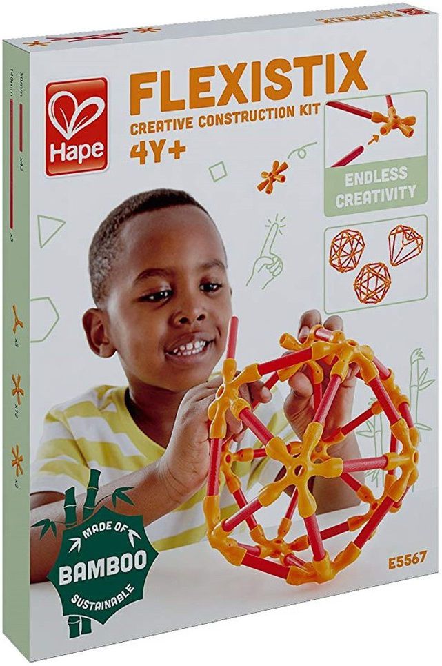 Bamboo constructor, Hape Flexistix, Creative constructions, 66 parts