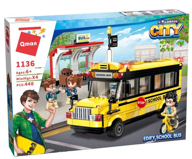 Constructor, Qman, School bus, 440 parts