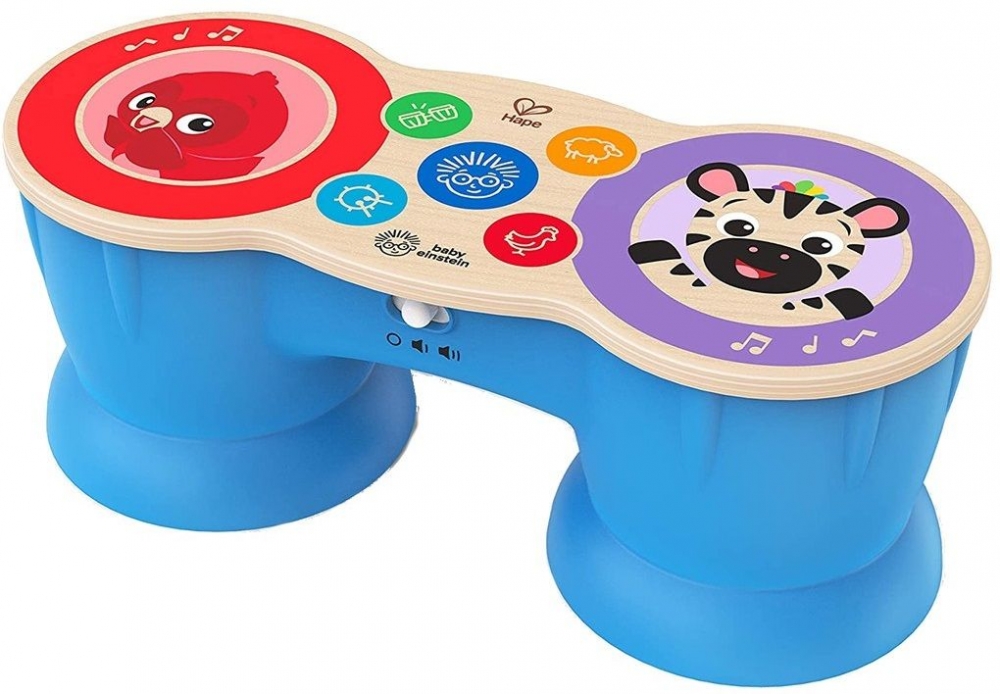 Musical toy, Baby Einstein, Wooden sensory drum, 26.3 x 10.8 x 10 cm
