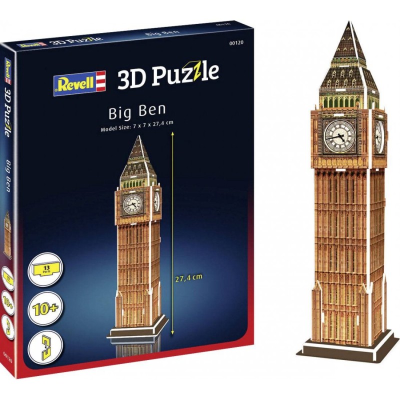 Puzzle, Revell, Big Ben 3D, 13 pieces