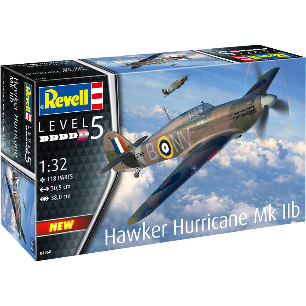 Assembled model, Revell, Aircraft Hawker Hurricane Mk. IIb, 118 parts