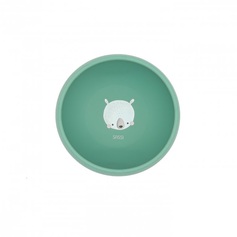 Silicone vacuum feeding bowl, Sassi, Bear