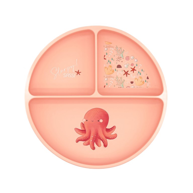 Silicone vacuum feeding plate, Sassi, Octopus