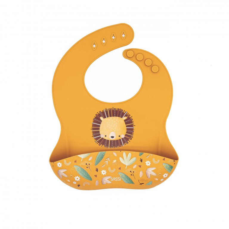 Silicone bib, Sassi, Lion