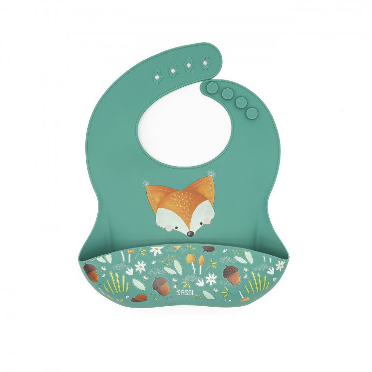 Silicone bib, Sassi, Fox