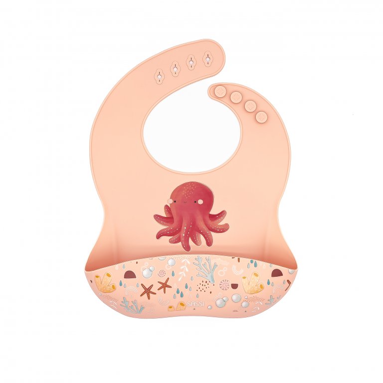 Silicone bib, Sassi, Octopus