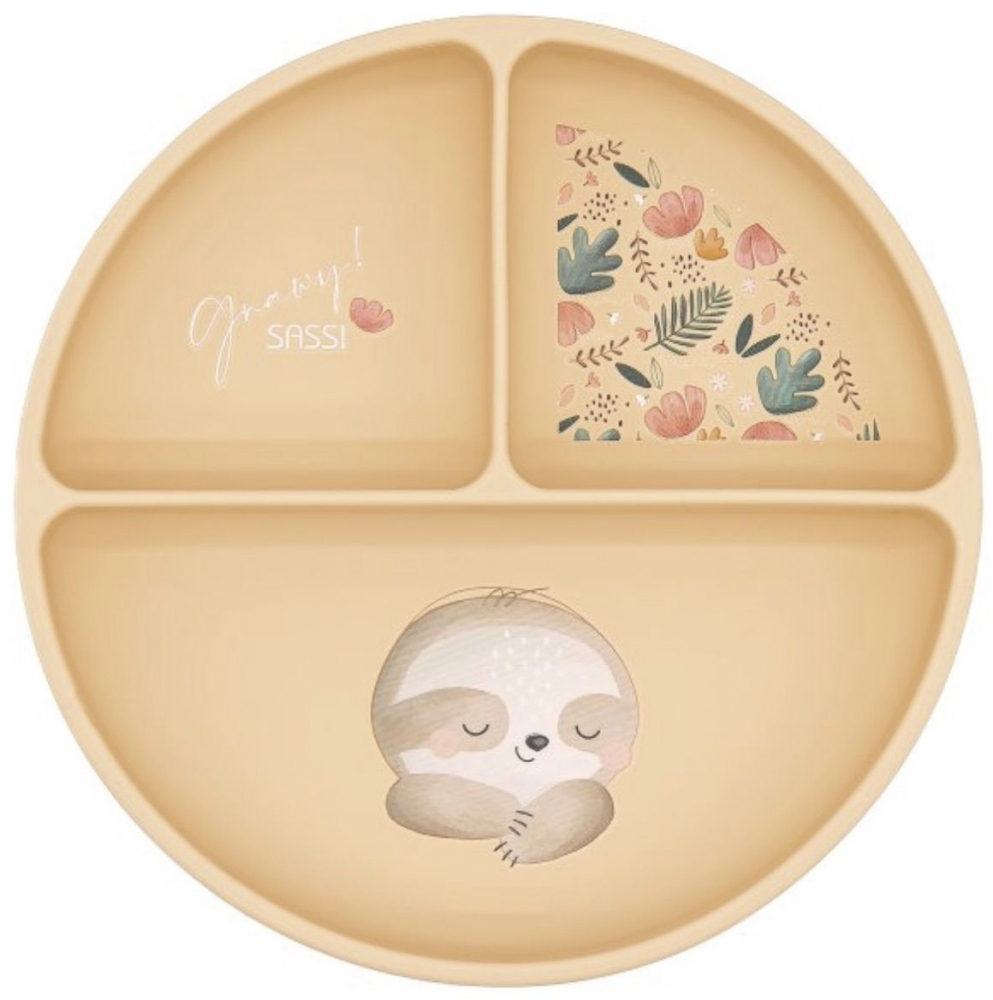 Silicone vacuum feeding plate, Sassi, Sloth