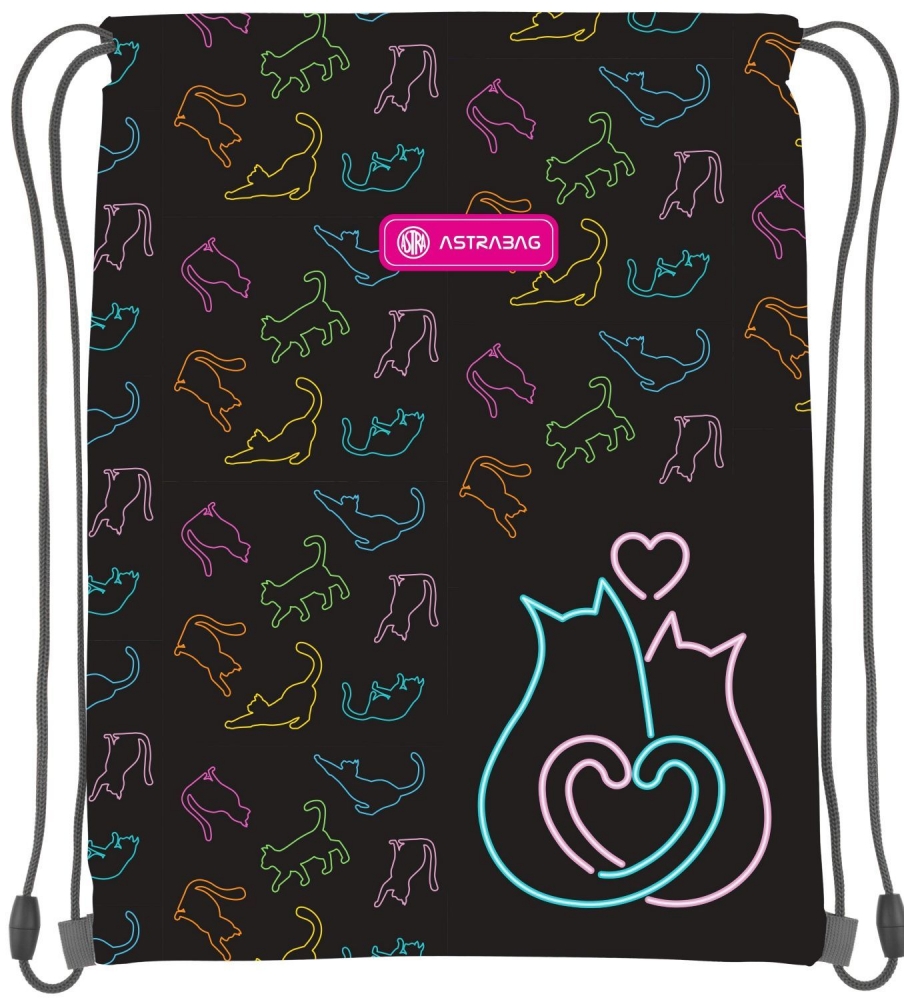 Sports bag, Astra, Cat love, 44 x 33 cm