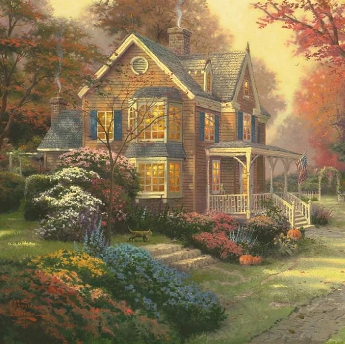 Creative Kit, Craft Buddy, Paint by Number, Victorian Autumn, 30 x 30 cm