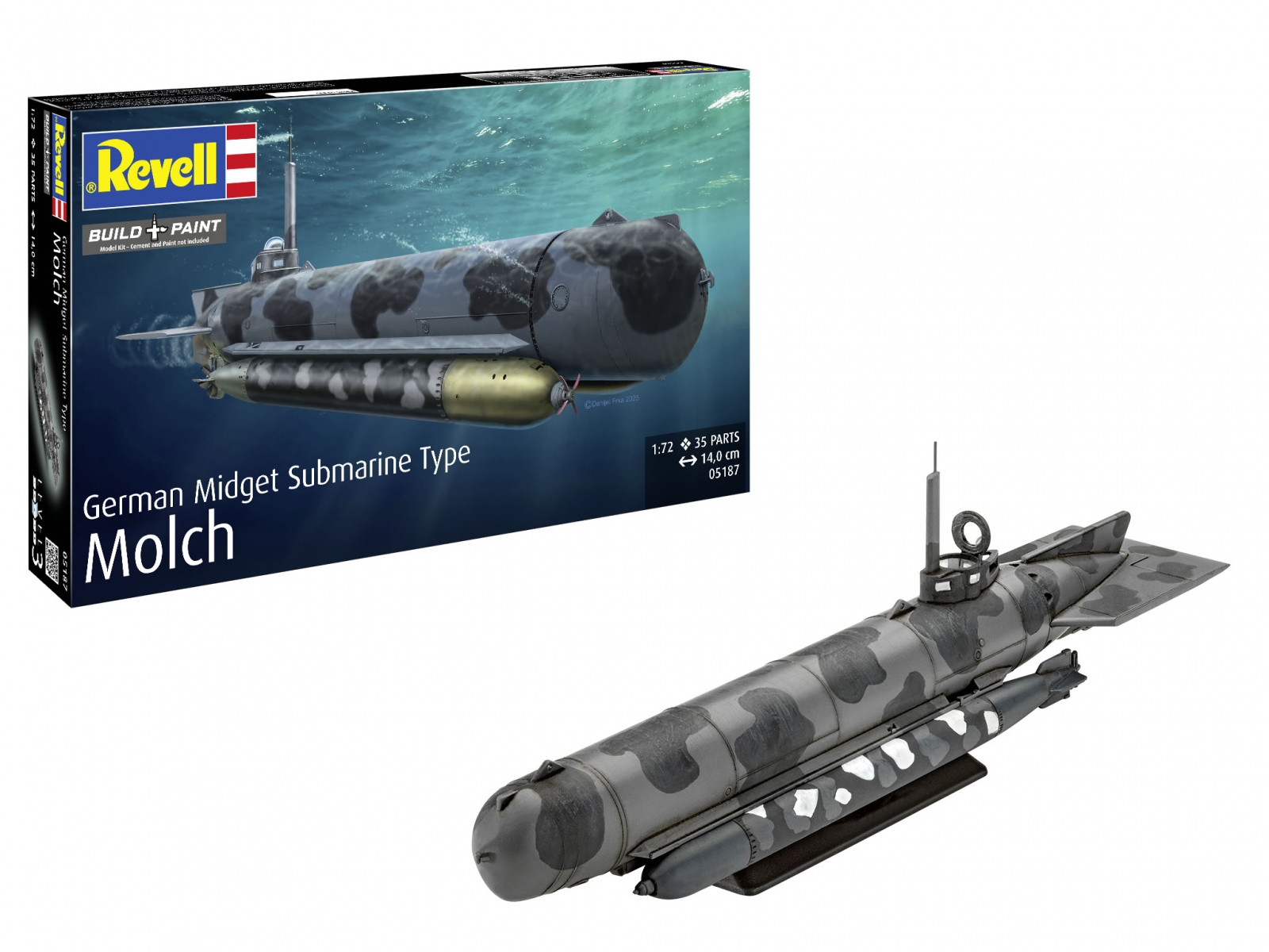 Сглобяем модел, Revell, Немска миниподводница Molch, 35 части