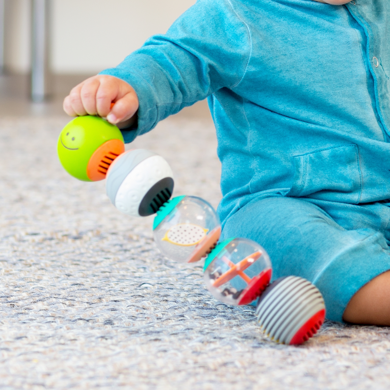 Sensory play ball set, Infantino, Caterpillar ᐉ — mbgtoys.com
