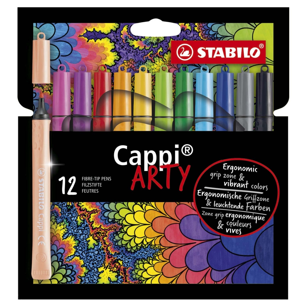 Marker set, Stabilo, Cappi Arty, 12 colors ᐉ — mbgtoys.com