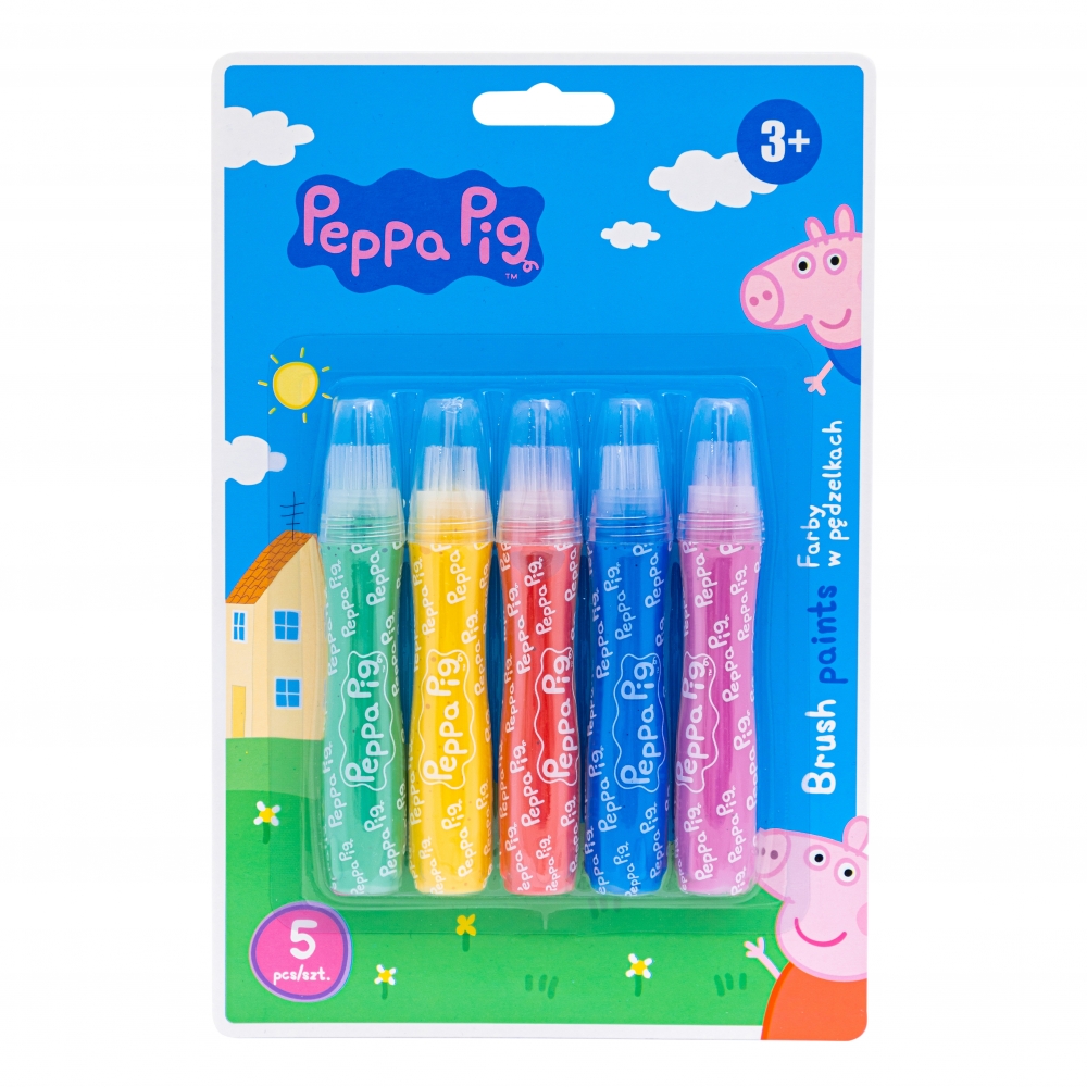 Комплект бои в четка, Astra, Peppa Pig, 5 цвята