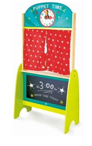 Hape completar wooden puppet theatre view 2