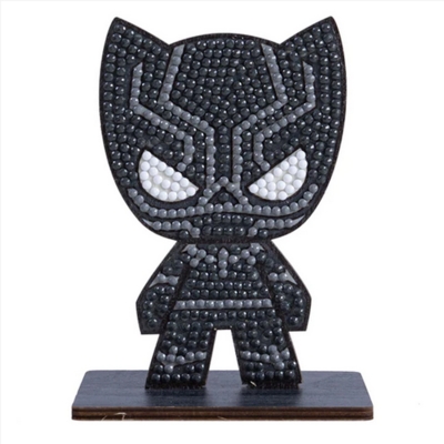Set de broderie cu diamante, Craft Buddy, Crystal Art Buddies, Black Panther, 7 piese