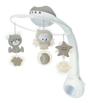 Musical carousel with projector 3in1, Infantino, Ecru