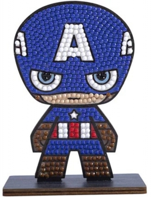 Set de broderie cu diamante, Craft Buddy, Crystal Art Buddies, Captain America 7 piese