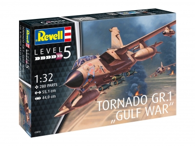 Сглобяем модел, Revell, Изтребител Tornado GR.1 RAF Gulf War, 280 части