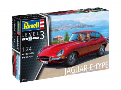 Machetă de asamblare, Revell, Jaguar E-Type coupe, 142 de piese