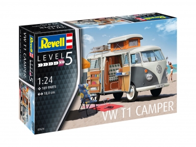 Set Constructie Revell Vw T1 Camper Level 5 Model Kit, 189 Piese
