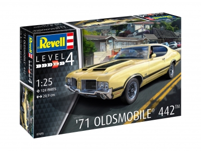 Сглобяем модел, Revell, Oldsmobile 442 1971 Coupe, 124 части