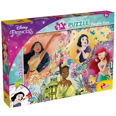 Puzzle, Lisciani, Princesses, Double-sided puzzle 24 pieces