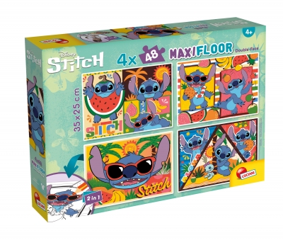 Puzzle, Lisciani, Lilo and Stitch, Double-Sided Puzzles 4 x 48 pieces