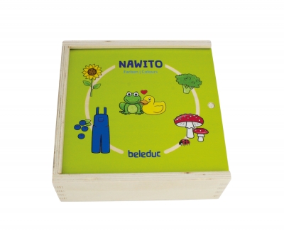 Wooden logic game with puzzle, Beleduc, Nawito, Colors, 24 pieces