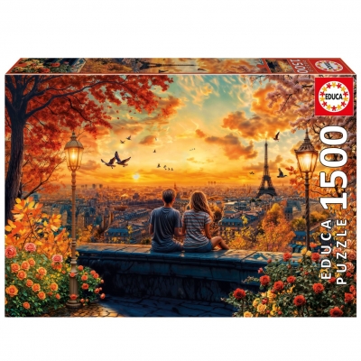 Puzzle, Educa, Lovers in Paris, 1500 pieces