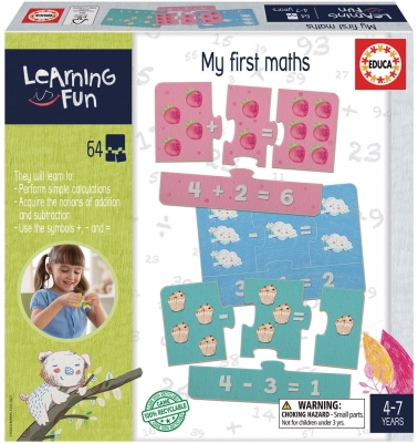 Puzzle educational, Educa, Prima mea matematica, 64 piese