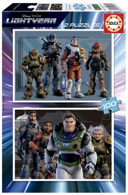 Puzzle 2 in 1 Educa, Disney Pixar, Buzz ightyear, 2x100 piese