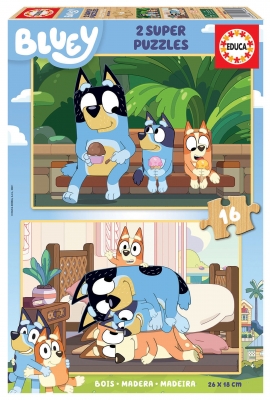 Пъзел за деца, Educa, Bluey, 2 x 16 части