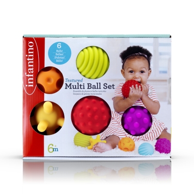 Set de mingi senzoriale pentru bebeluși, Infantino, 6 bucăți