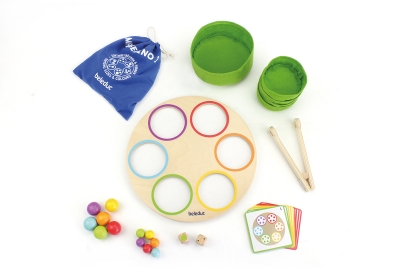 Wooden marble game, Beleduc, Marbelino, Sorting, 68 pieces