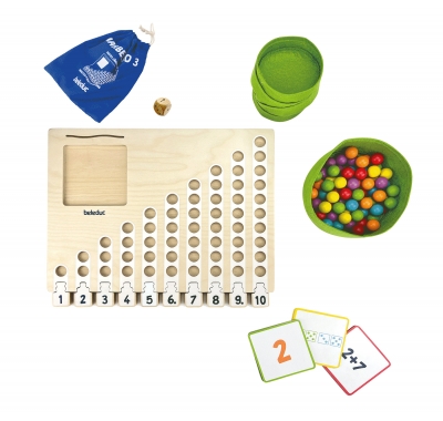 Wooden marble game, Beleduc, Marbelino, Counting, 105 pieces