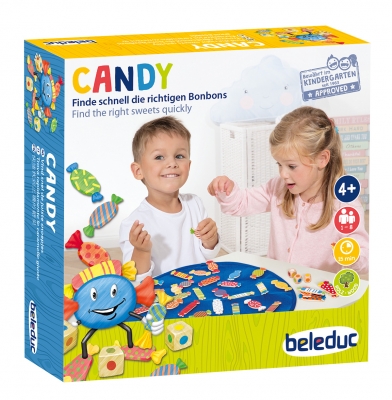 Wooden board game, Beleduc, Candy, 45 pieces