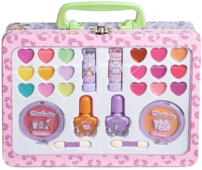Set de machiaj pentru copii, Martinelia, My Best Friends, Cutie metalica, 26 piese