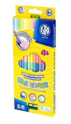 Set 12 creioane colorate, Astra, Multicolor