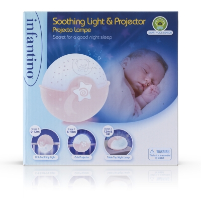 3-in-1 Soothing Light Projector, Infantino, Pink
