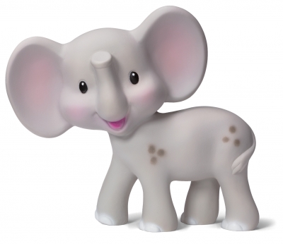 Baby teether toy, Infantino, Elephant, Natural rubber