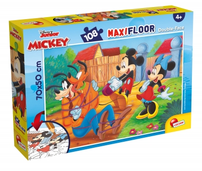 Puzzle, Lisciani, Mickey Mouse and friends, Double-sided puzzle 108 pieces