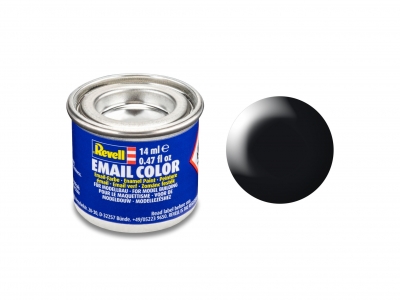 Vopsea emailată, Revell, Email Color, Negru mătăsos, 14 ml