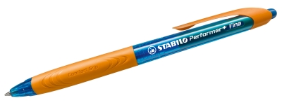 Ballpoint pen with mechanism, Stabilo, Performer 328F, Blue/Orange