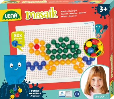 Mosaic kit, Lena 80pcs. 15mm, Opaque 21 x 16cm