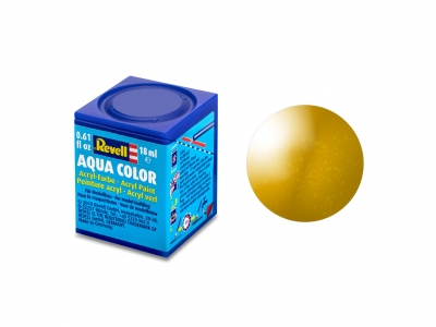 Vopsea acrilică, Revell, Aqua Color, Alamă metalizată, 18 ml