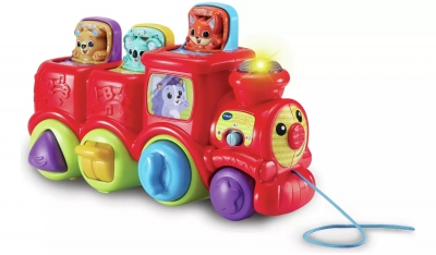 Interactive toy, Vtech, Musical train with animals, 12.7 x 29 x 13.7 cm