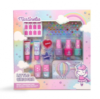 Козметичен комплект, Martinelia, Еднорог, Кутия със съкровища, 12 части