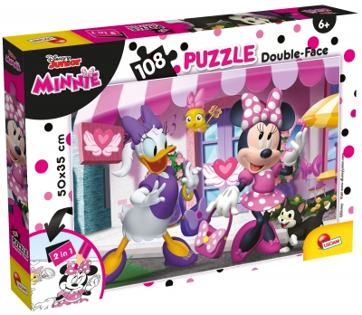 Puzzle, Lisciani, Minnie Mouse, Double-sided puzzle 108 pieces