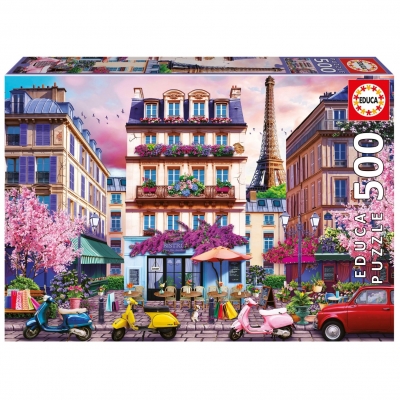 Puzzle, Educa, Cartierul comercial din Paris, 500 de piese